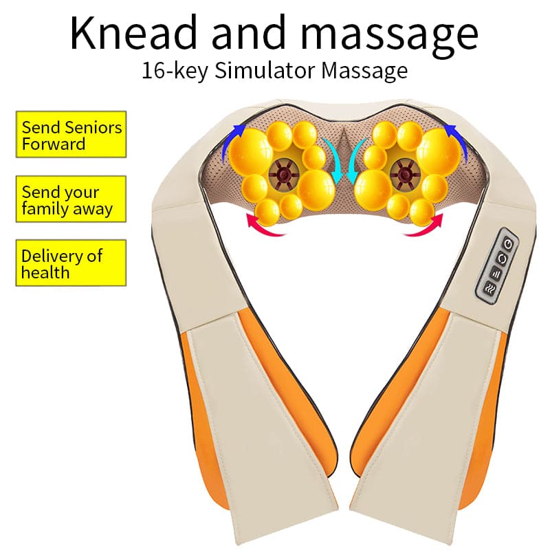 🔥 kneading massage shawl – electric cervical back ; waist