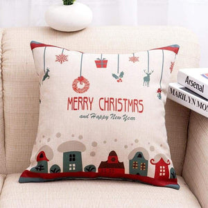 Linen decorative pillows cover - 2 / 45x45cm - christmas