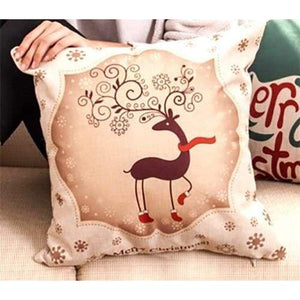 Linen decorative pillows cover - 5 / 45x45cm - christmas