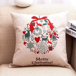 Linen decorative pillows cover - 6 / 45x45cm - christmas