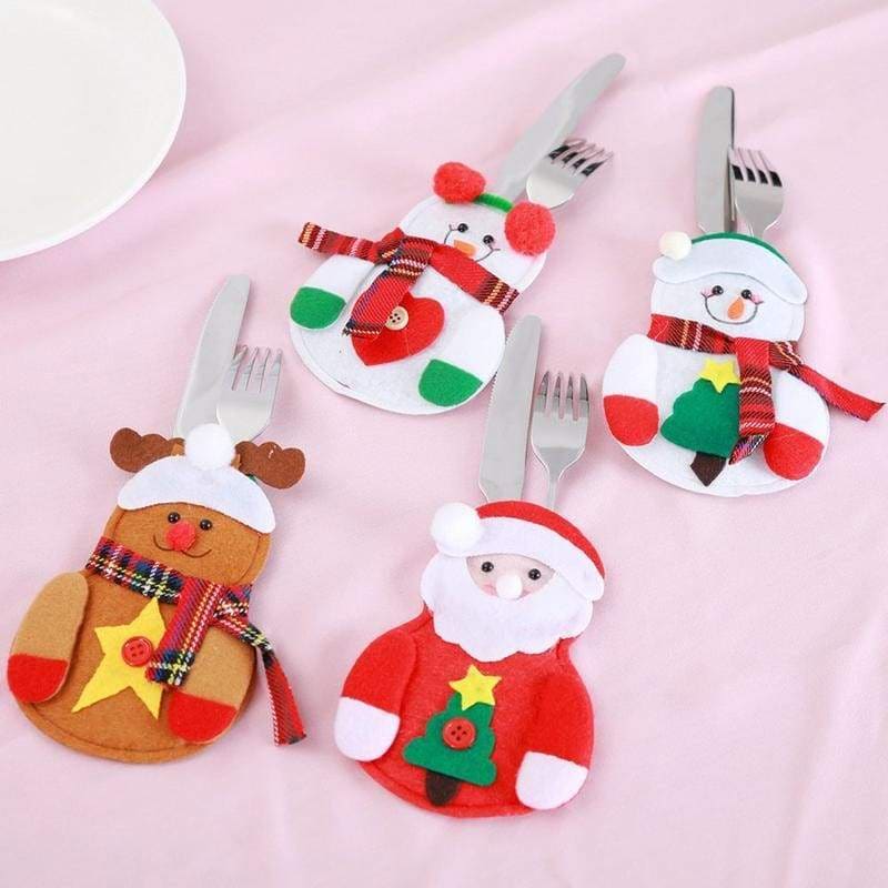 Little snowman cutlery bag - stockings & gift holders
