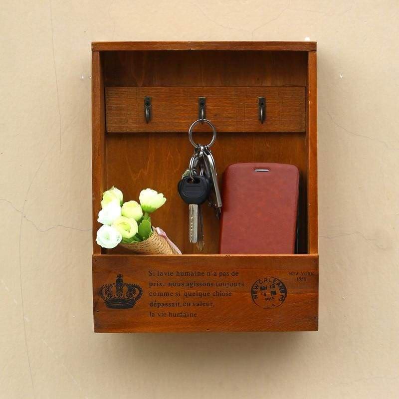Mail organizer box with key hanging - storage holders &