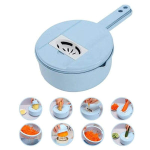 Multifunctional vegetable cutter and grater - blue