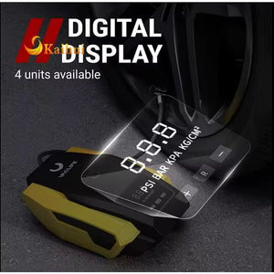 Portable car tire inflator – 12v automatic air compressor