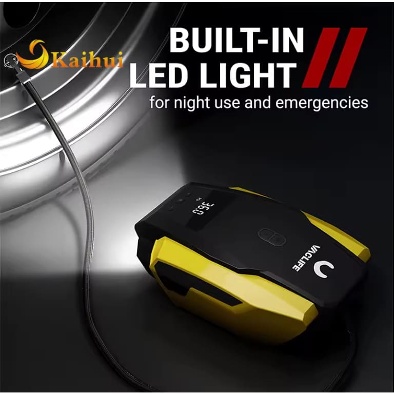Portable car tire inflator – 12v automatic air compressor