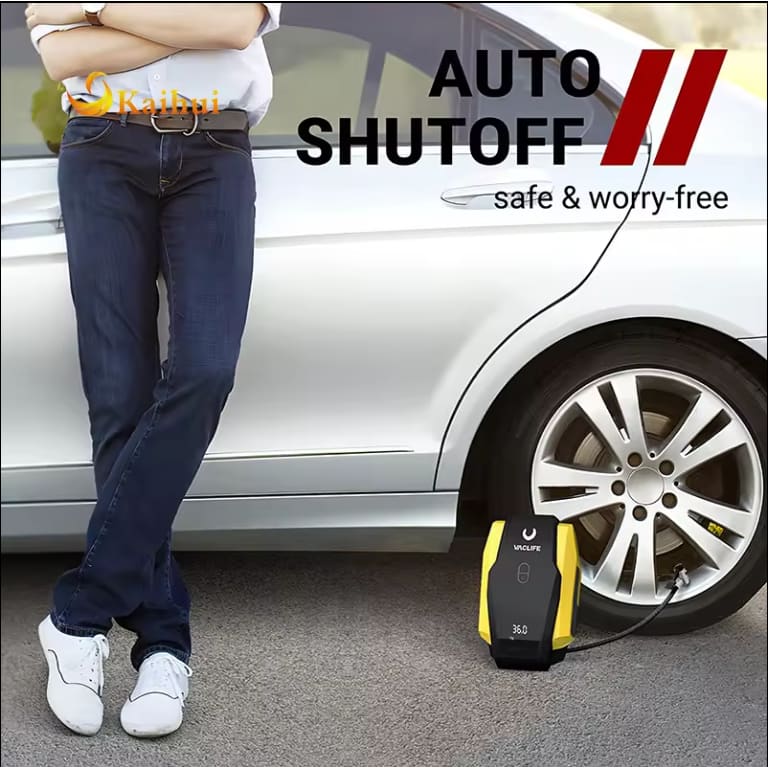 Portable car tire inflator – 12v automatic air compressor