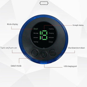 Portable ems gel patch massager – rechargeable muscle
