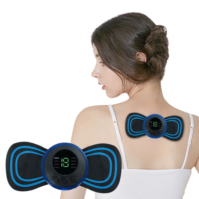 Portable ems gel patch massager – rechargeable muscle