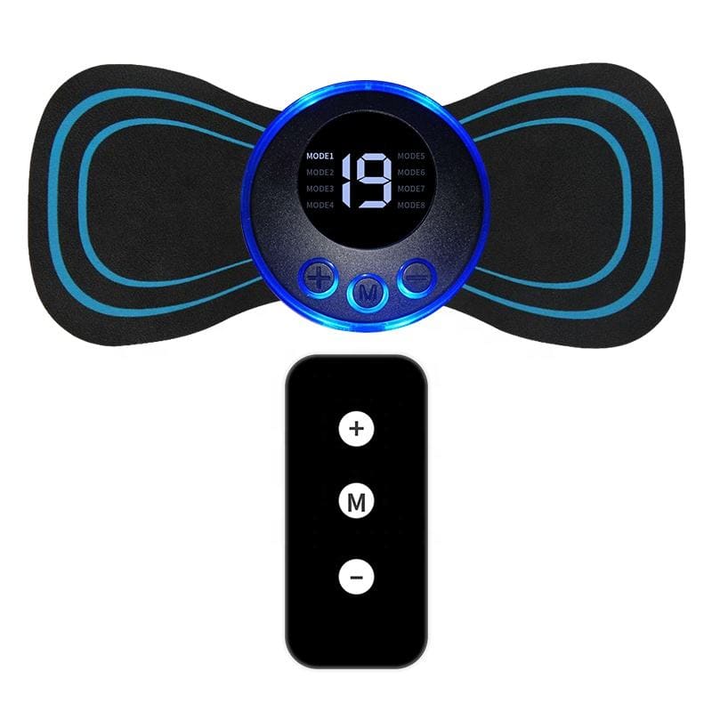 Portable ems gel patch massager – rechargeable muscle
