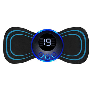 Portable ems gel patch massager – rechargeable muscle