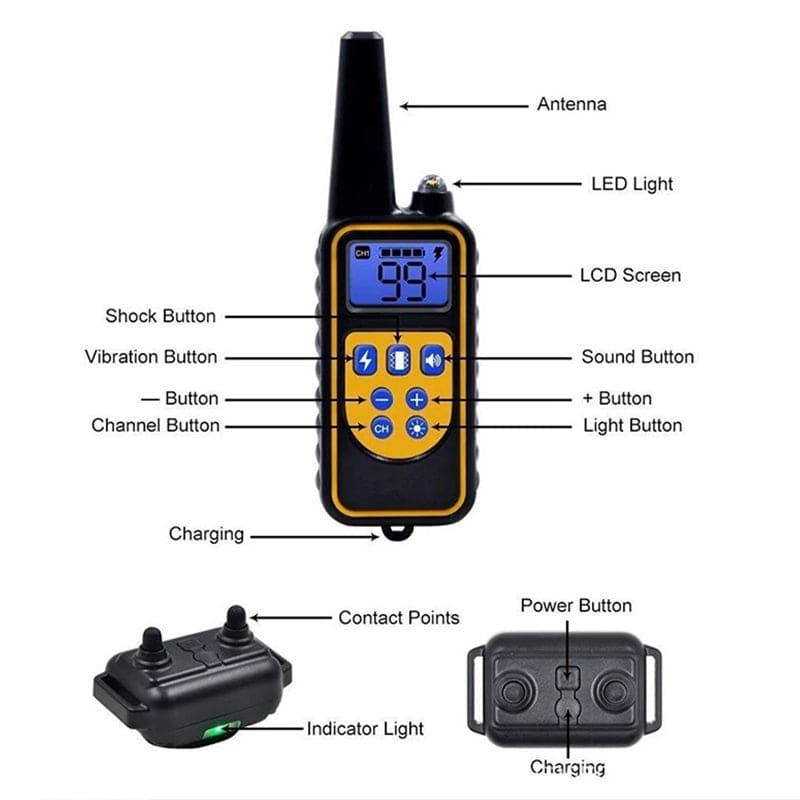 Rechargeable dog training collar with remote | waterproof 4
