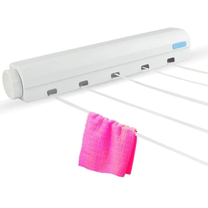 Retractable wall mounted clothes line - 4 lines
