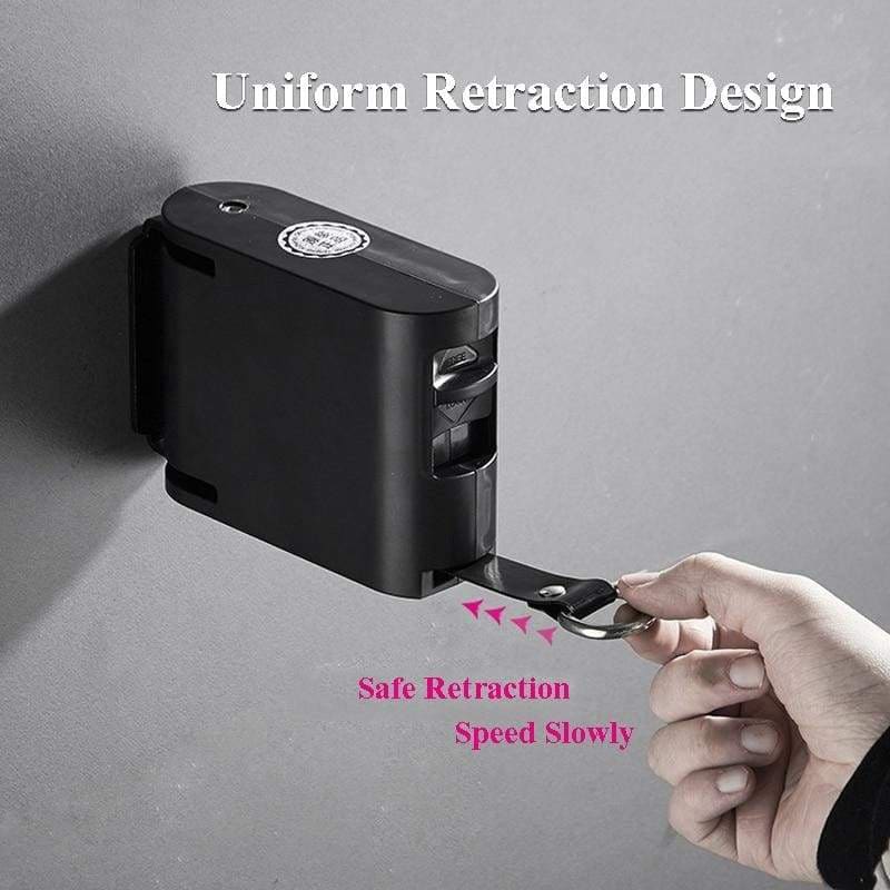 Retractable wall mounted clothes line