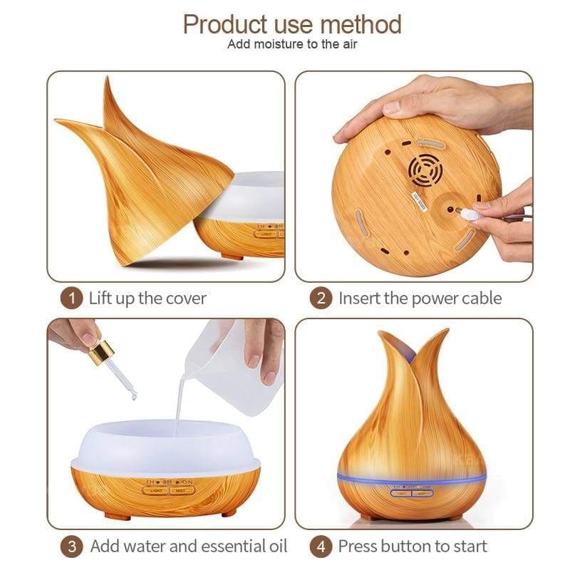 Ultrasonic mist humidifier with essential oils - humidifiers