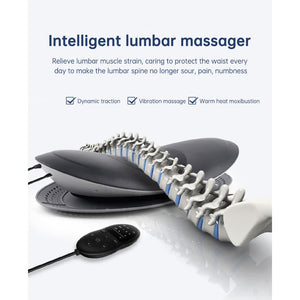 Waist massager lumbar traction with hot compress & air