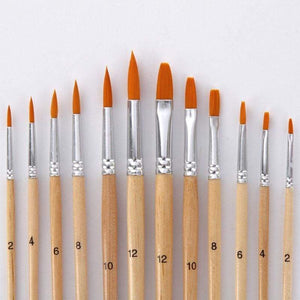 12 pcs different paint brush - paint brushes