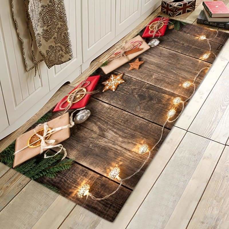 3D Christmas Floor Mat Just For You - Gift Box / 60x180 cm