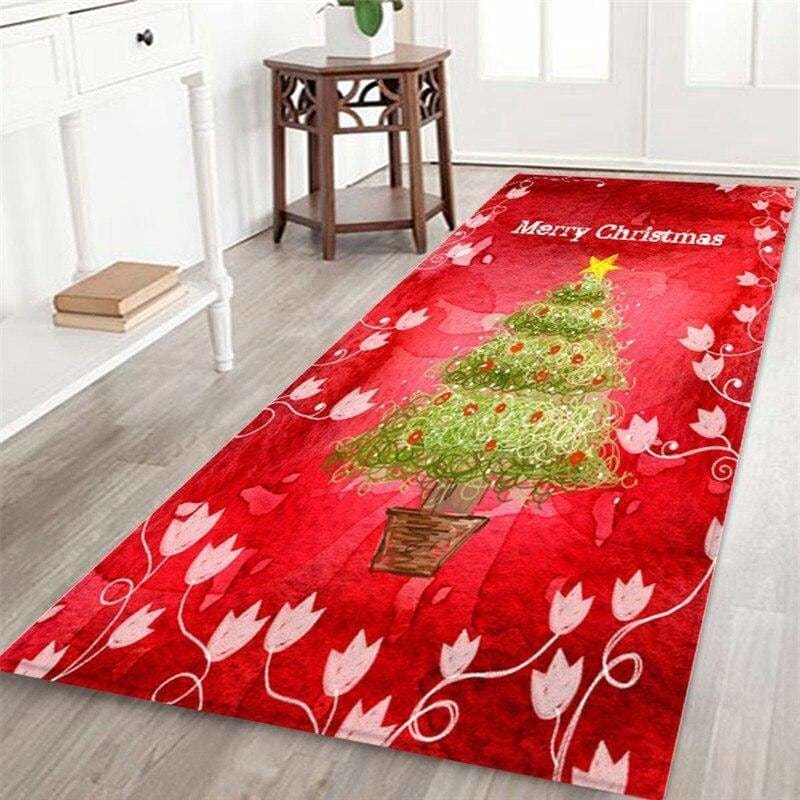 3D Christmas Floor Mat Just For You - Green Tree / 60x180