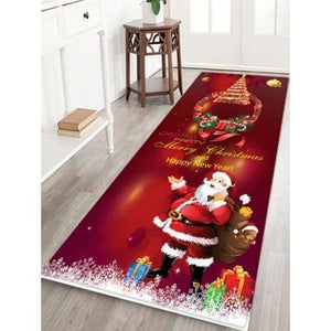 3d christmas floor mat just for you - red santa claus / 