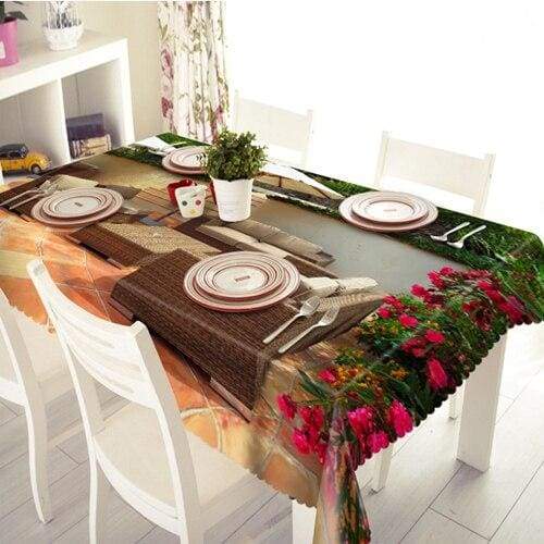 3D Christmas Tablecloth Just For You - E / 140 X 180cm
