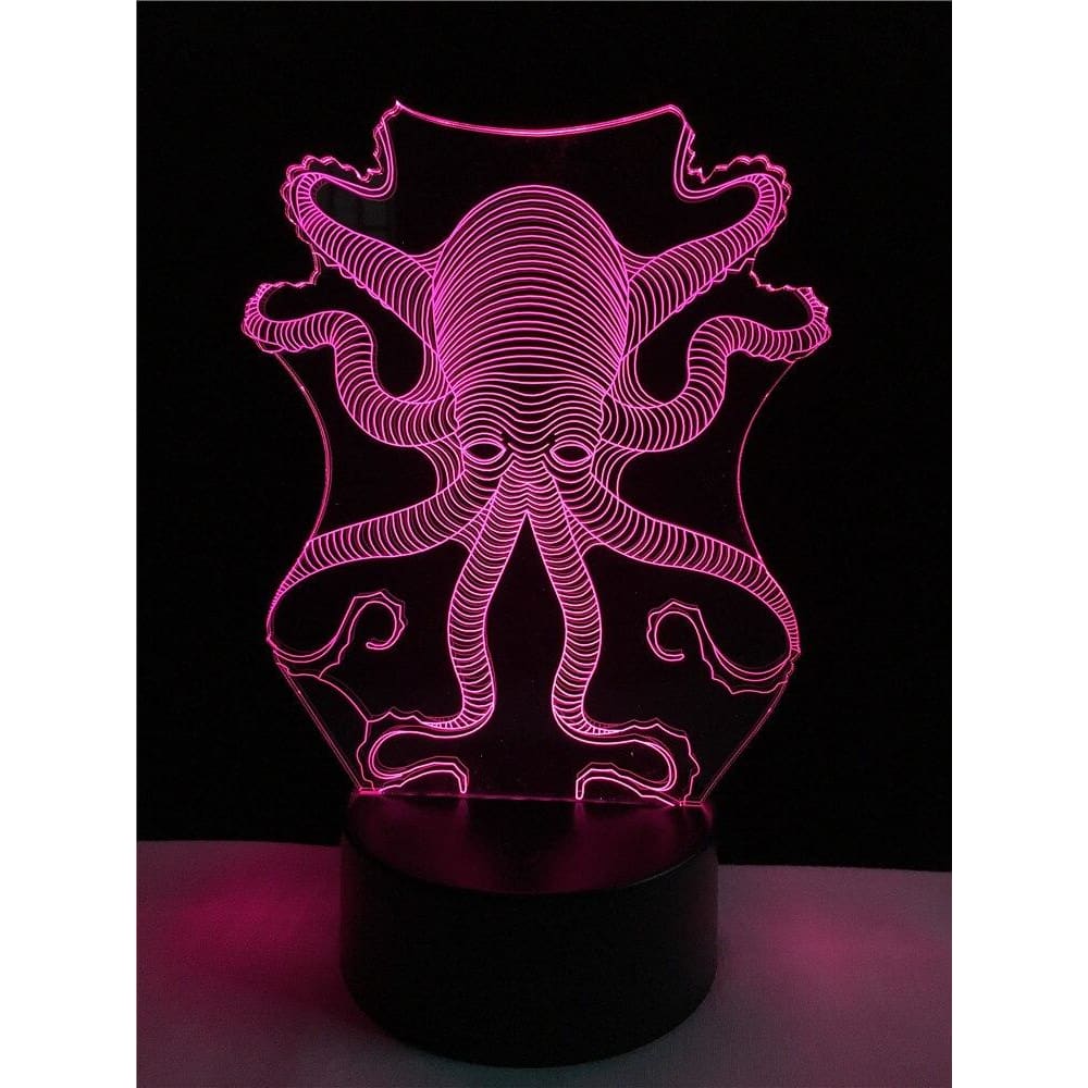 3D LED Octopus Lamp - REMOTE 16 COLORS - Illusion
