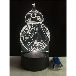 Amazing 3D lamps - BB-8 style 1 / Touch 7 Colors - Illusion