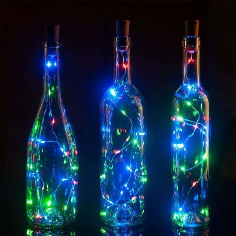 Amazing led bottle cork wire lights - blue / 1m 10leds - 