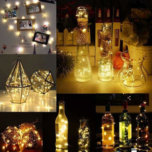 Amazing LED Bottle Cork wire lights - Pink / 1M 10leds