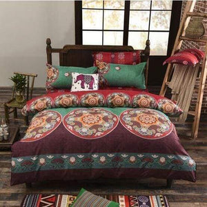 Bohemian style floral mandala bedding - sets