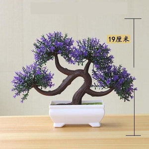 Bonsai pot plants artificial - longxu style purple - home 