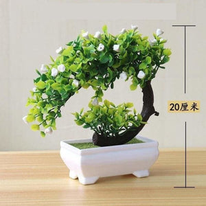 Bonsai pot plants artificial - rose style 1 - home decor 2
