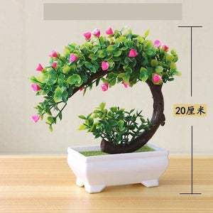 Bonsai pot plants artificial - rose style - home decor 2