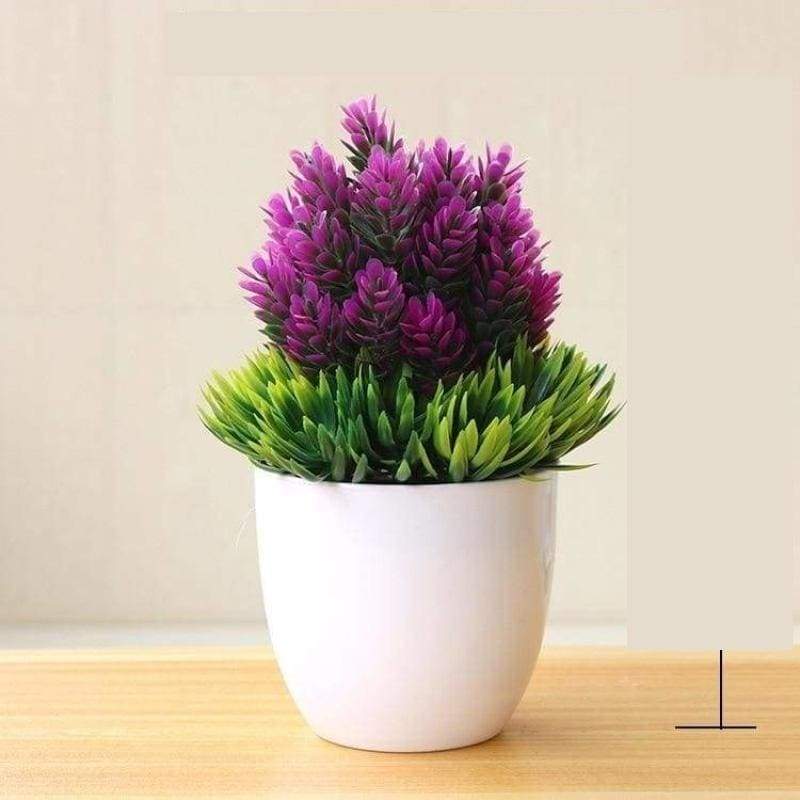 Bonsai pot plants artificial - songzhen dark purpl - home 