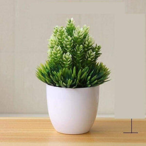 Bonsai pot plants artificial - songzhen white - home decor 2