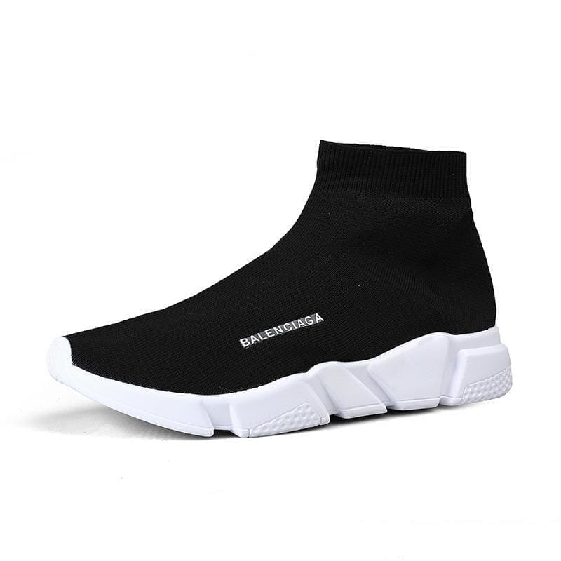 Breathable Mesh Shoes Women and Men - Black white 927-1