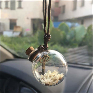 Car perfume container - white - ornaments