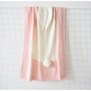 Cartoon Baby Blanket Throws - Pink rabbit - Blankets