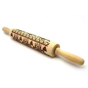Christmas cookies rolling pin - kitchen tool