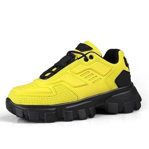 Chunky Trainers Footwear Breathable Shoes - yellow / 35
