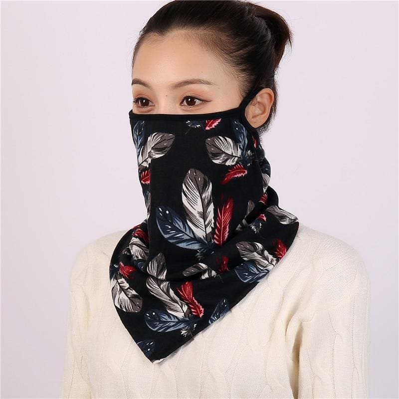 Cotton face cover scarf
