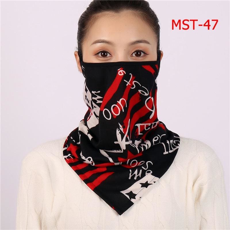 Cotton face cover scarf - mst-47