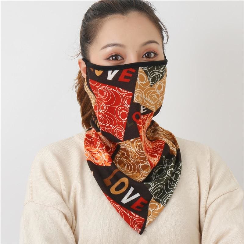 Cotton face cover scarf - mst-6
