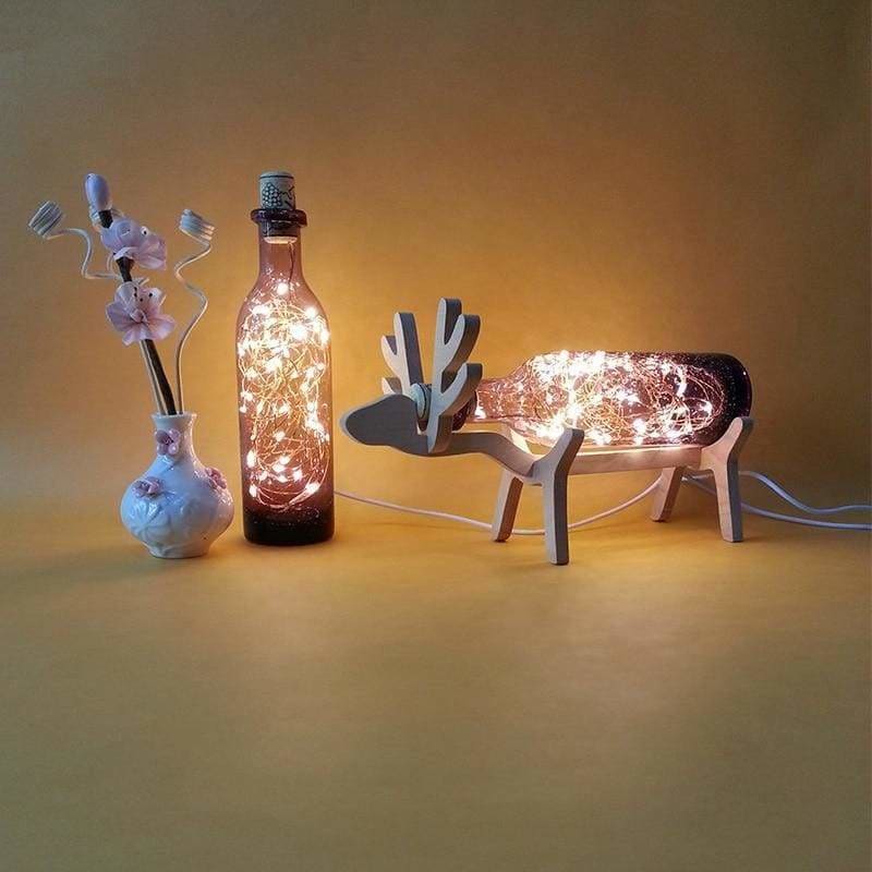 Creative Wood Deer Lamp - Night Lights