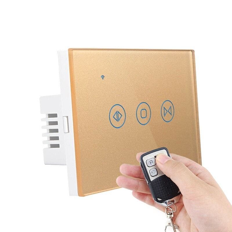 Curtain Controller Smart Switch - Gold with Remote