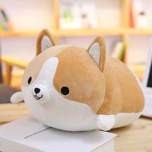 Cute Corgi Plush Pillow - 30CM / Brown - Stuffed & Animals