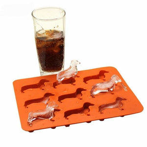 Dachshund dog shaped ice cube tray - maker