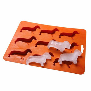 Dachshund dog shaped ice cube tray - maker