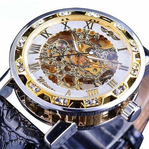 Diamond watch mechanical wrist for beloved - white - watches