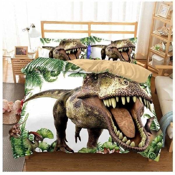 Dinosaur bedding set - black / au single - sets