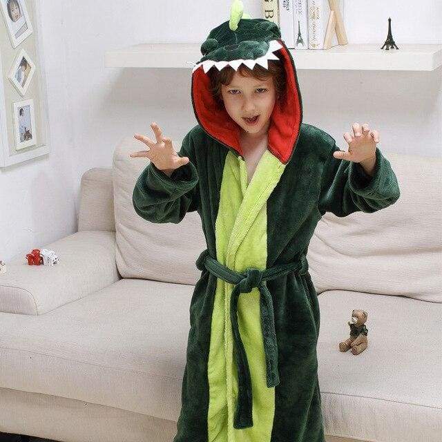 Dinosaur Hooded Children Bathrobes - Baby&Toddler clothing